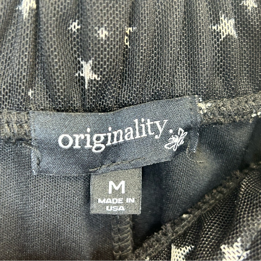 Originality Womens M Starry Night Black Midaxi Sheer Skirt Celestial Galaxy Star - Picture 6 of 9